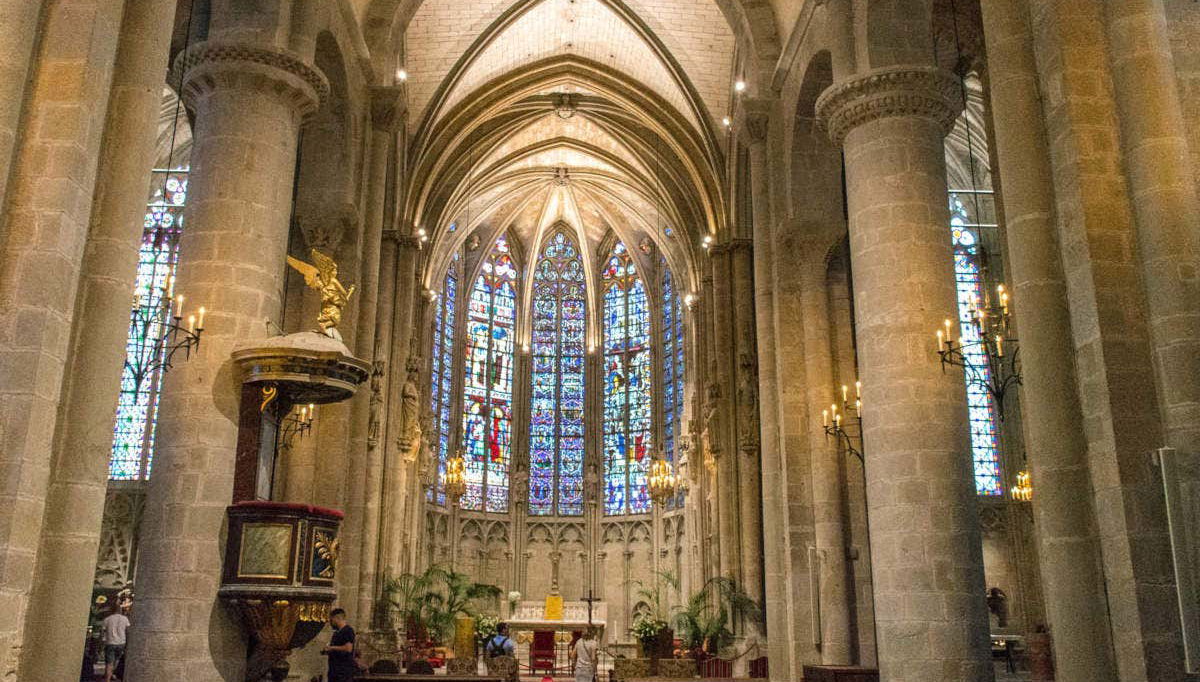 All'interno della basilica