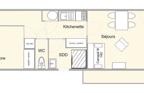 Appartement studio Les Saisies, central, 5 personnes - FR-1-594-81 - Foto 9