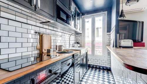 AC & 10min from Marais l Center of Paris - Foto 4, stove, dishwasher