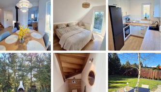 Przystanek Osłonin- całoroczny dom na wynajem - Foto 5, Garden view, stove, dishwasher, Shower