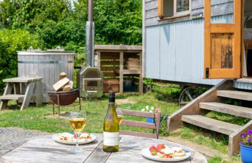 The Acorn - Luxury Shepherds Hut hot tub panoramic views - Foto 5