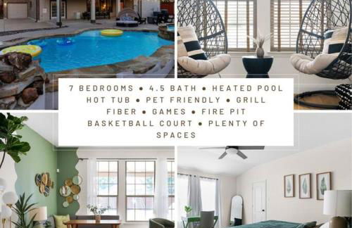 Large Groups House with Heated Pool & Hot Tub, Pet friendly - Foto 1