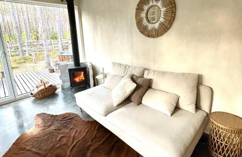 Domek lubiana180 WABI SABI w lesie jacuzzi sauna kominek - drewno w cenie pobytu - nad jeziorem Kaszuby pieski tylko do 10kg za dodatkową opłatą - Foto 24