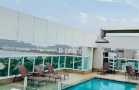 Praia do Canto Apart Hotel - Quarto sala e varanda - Foto 14