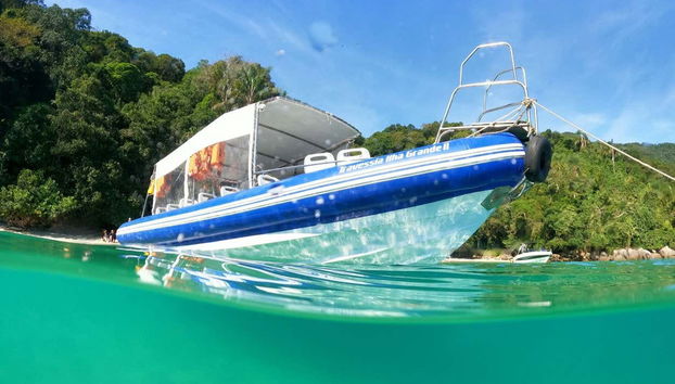Vous partirez d'Ilha Grande en bateau à moteur