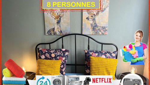 016 CHIC & COSY GRAND APPART MODERNE 65m2 HYPERCENTRE WIFI SMART TV NETFLIX - Foto 2, towels, stove, dishwasher, heating, toaster