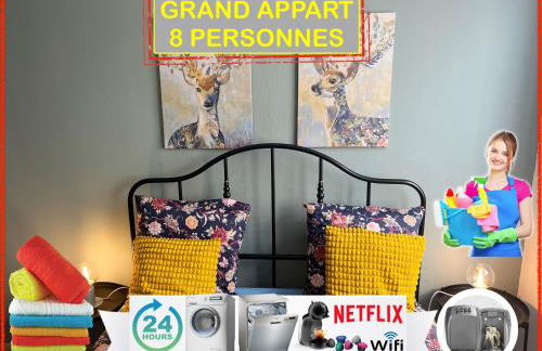 016 CHIC & COSY GRAND APPART MODERNE 65m2 HYPERCENTRE WIFI SMART TV NETFLIX - Foto 2