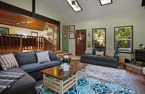 Tree-lined Home with Hot Tub Firepit & Large Yard - Photo 8