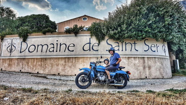 Touring Provence on a motorbike with a sidecar