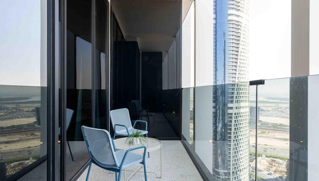 Sleek 1BR w Balcony in Business Bay - Foto 4, Habitación