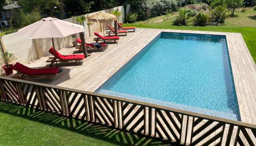 Villa Valhalla - 400m from beach, sauna and big heated pool - Foto 5, Garden, sunbed, Garden view