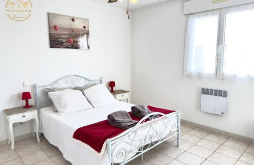 Villa Les Lauriers -3 Chambres, Climatisation, Terrasse, Jardin, BBQ & Plancha- SUDSEJOURCONCIERGERIE - Foto 7