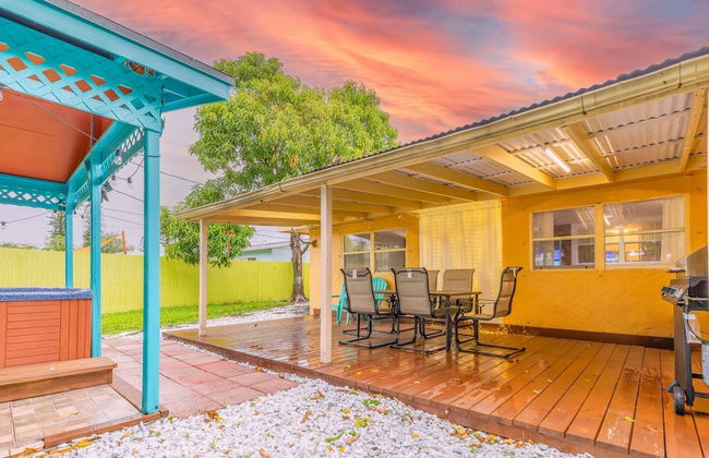 Tropical House Pool Table Jacuzzi Nearby Beach - Foto 32