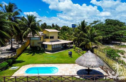Casa à Beira Mar, piscina e 4 suítes na praia de Ipioca-Maceió-AL - Vila Ipioca - Foto 15