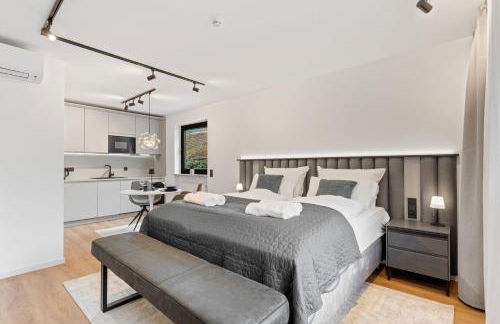 1-2 Personen - Parkplatz - Fahrradgarage - Zentrum - Küche - Klima - Foto 3