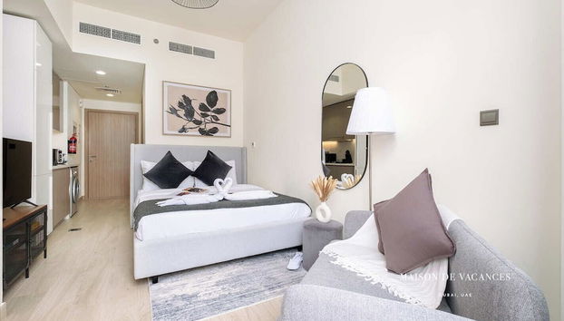 Large Balcony Studio 10 Minutes From Dubai Mall - Foto 4, Habitación