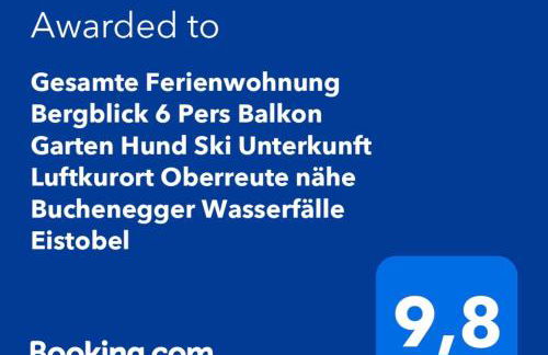 Lindners Hideaways - Bergnest Lodge - Bergblick Fewo 6 Pers Balkon Garten Hund Ski Unterkunft Luftkurort Oberreute nähe Buchenegger Wasserfälle Eistobel Bodensee - Foto 53