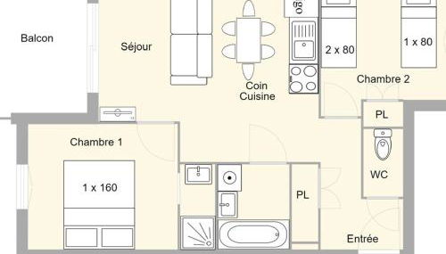 Appartement 3 Pièces, Balcon, Parking, 5 Pers. Villard-sur-Doron - FR-1-594-98 - Foto 2