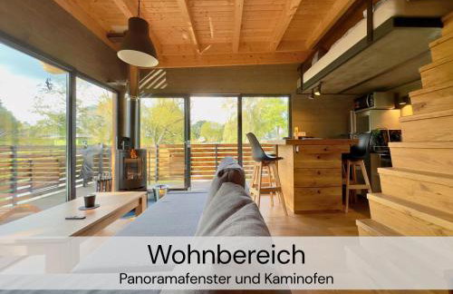 TinyHousebeiDresden mit Faßsauna spektakuläres winziges Häuschen auf Stelzen im Pferdeteich, Kaminofen, umlaufende Terrasse - Nähe Sächsische Schweiz - Von Juni - September Mindestmietzeit 1 Woche Sa-Sa - Foto 9