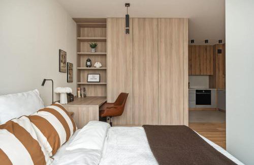 Stylish Studio in Ożarów Mazowiecki with Balcony by Noclegi Renters - Foto 8