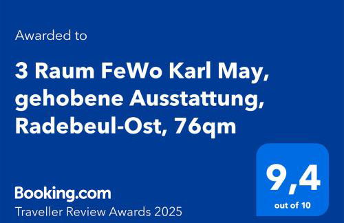 3 Raum FeWo Karl May, gehobene Ausstattung, Radebeul-Ost, 76qm - Foto 17