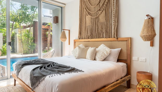 NHOA 107B Lux 1BR Condo Pool access in Aldea Zama - Foto 3, Habitación