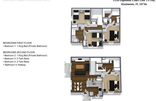 3 Bed 2 Bath Condo In Lucaya Village Near Disney 3 Bedroom Townhouse by RedAwning - Foto 67