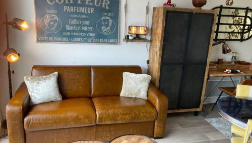 Studio neuf déco vintage face mer,terrasse ,jardin,wifi,parking sous-sol - Foto 2