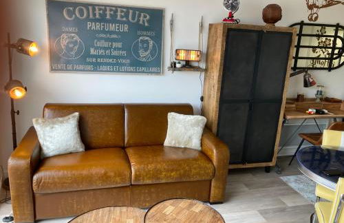 Studio neuf déco vintage face mer,terrasse ,jardin,wifi,parking sous-sol - Foto 2