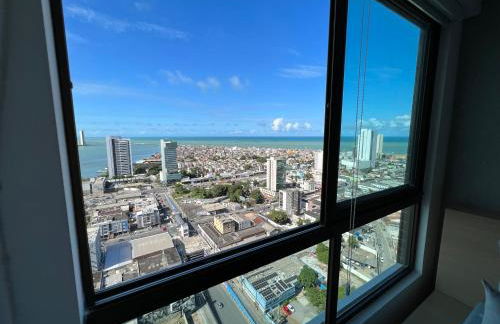 Apartamento com VISTA maravilhosa no bairro do Pina! Cozinha completa, Wi-Fi, Ar Condicionado e máquina de lavar - Condomínio com Estacionamento, Recepção 24h, Piscina e Academia - Foto 4