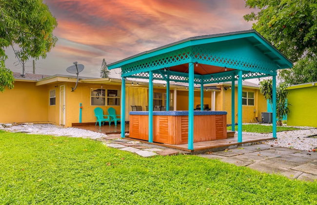 Tropical House Pool Table Jacuzzi Nearby Beach - Foto 34