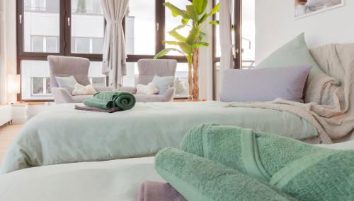 nJoy! Penthouse Filderstadt - Flughafen & Dachterrasse - Foto 2, towels