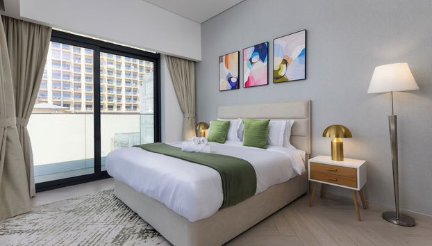 Waves - Tranquil Living 2BR Apt in JVC with City Views - Foto 2, Habitación