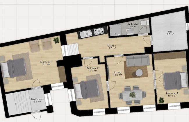 Sanders Tivoli 2, Spacious 3 Bedroom Near Tivoli - Foto 17