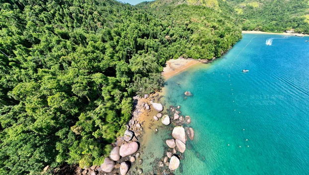 One of the beaches on the island