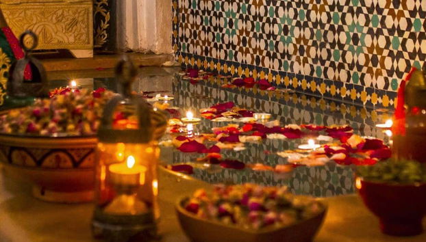 Moment de détente au hammam