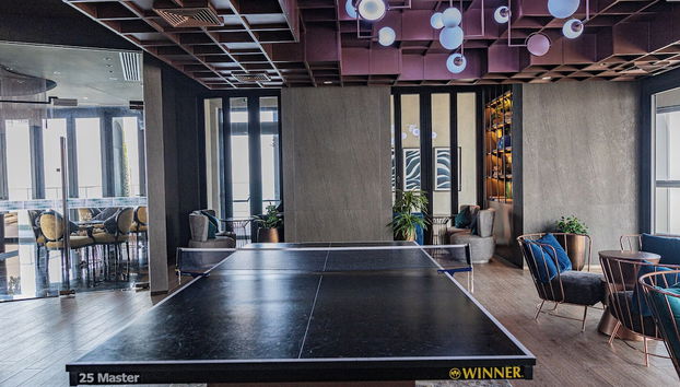 Coin salon dans le hall