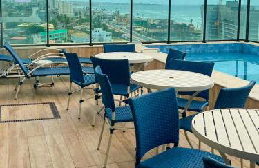 Studio a 150m da praia em Salvador Piscina com Vista do Mar - Foto 12