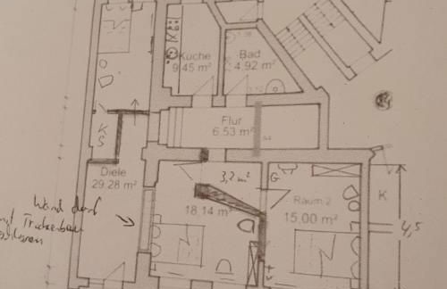 Halle, Bestes in Preis- Leistung- Lage, City, EG, 84 qm, SD, 1- 3 Doppelzimmer, extra für sie kostenlose TV Lounge extra Küche u Bad bis 6 Personen - Foto 15