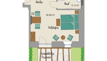 Appartement 1 mit Terrasse - Foto 5