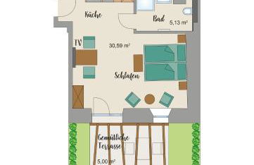 Appartement 1 mit Terrasse - Foto 5