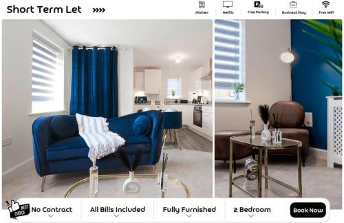 Flat in Milton Keynes Free parking Self checkin fast wifi - Photo 1