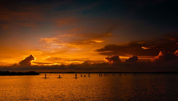 Bacalar Lagoon at sunset