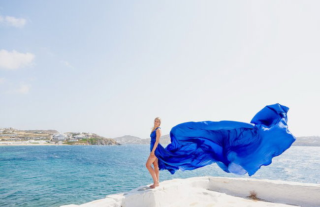 Mykonos Dream FLying Dress Photoshoot - Photo 1