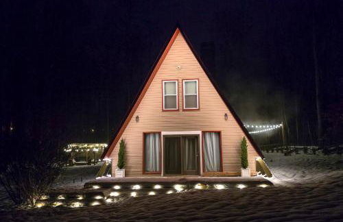 Hot Tub, Fire Pit and Patio A-Frame Stafford Cabin - Foto 32