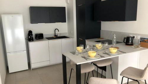 T2 - 1 ch - Garage privé - Balcon - 15 min du lac - Foto 3, stove, toaster