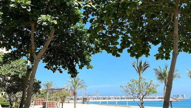 Luxe 1BR w Palm Skyline View Easy Mall Access - Foto 2, Habitación