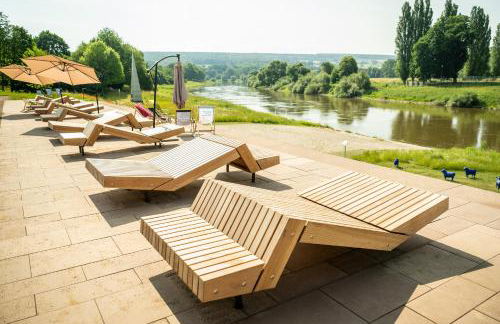 Ferienwohnung MW 1b 82m2 Höxter Weserbergland Weser inkl 2 Terrassen Wäsche und Endreinigung Self CheckIn - Foto 57