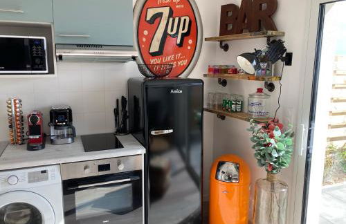 Studio neuf déco vintage face mer,terrasse ,jardin,wifi,parking sous-sol - Foto 12