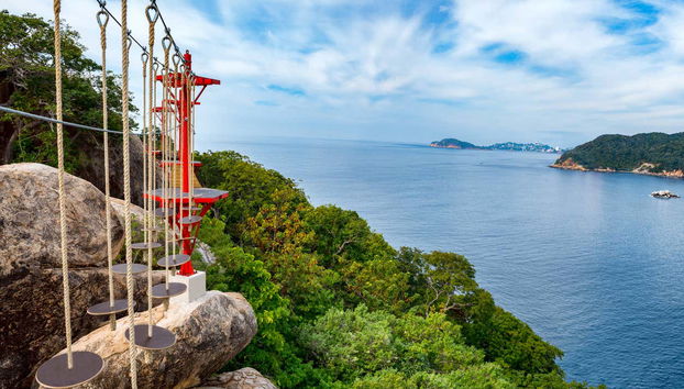 Panoramic view of XMonkey park in Acapulco